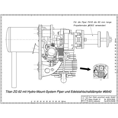 Edelstahldämpfer für das HydroMount-System Piper und den ZG45SL