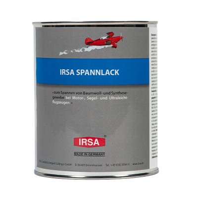 Liter Dose IRSA Flugzeug-Spannlack nicht nur für Modellflugzeuge.