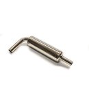 Stainless steel silencer for VM60 with rear exhaust