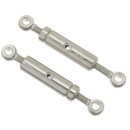 2 turnbuckles M3, 26 to 42 mm