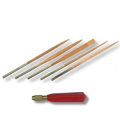 Perma-Grit Set of five Files and one Handle
