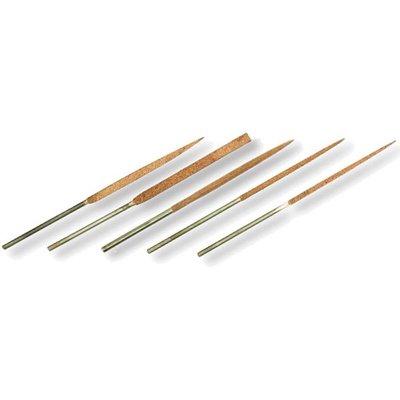 Set of all five small needle files