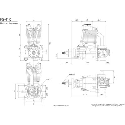 FG 1/5スケール全長90センチ 2ストエンジン23cc SAITO FG-41X 41cc 4 Stroke engine, 799,00 €